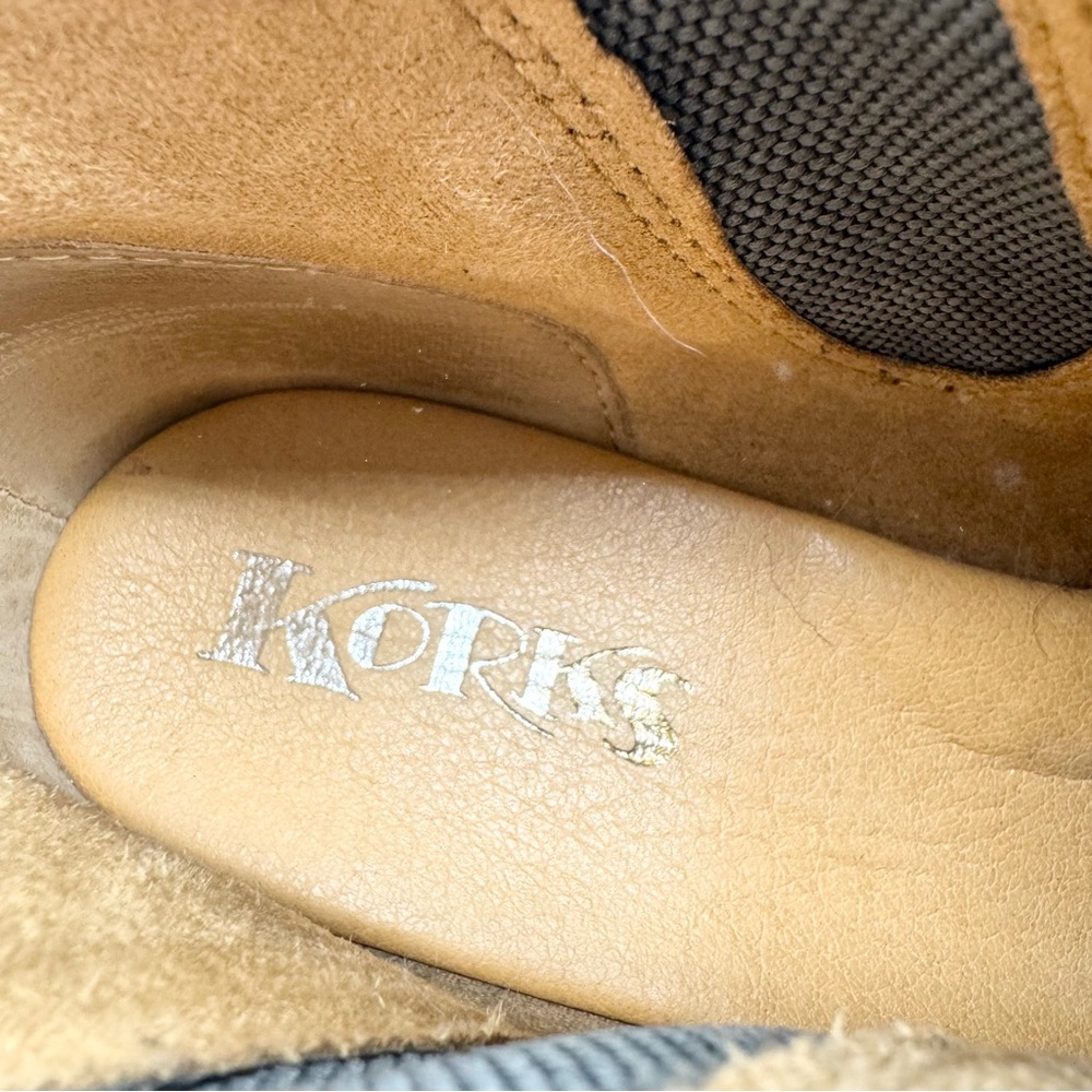 KORKS by Kork-Ease Tea Chelsea Booties Dark Grey Stacked Heel Minimalist‎ Office - Picture 11 of 11